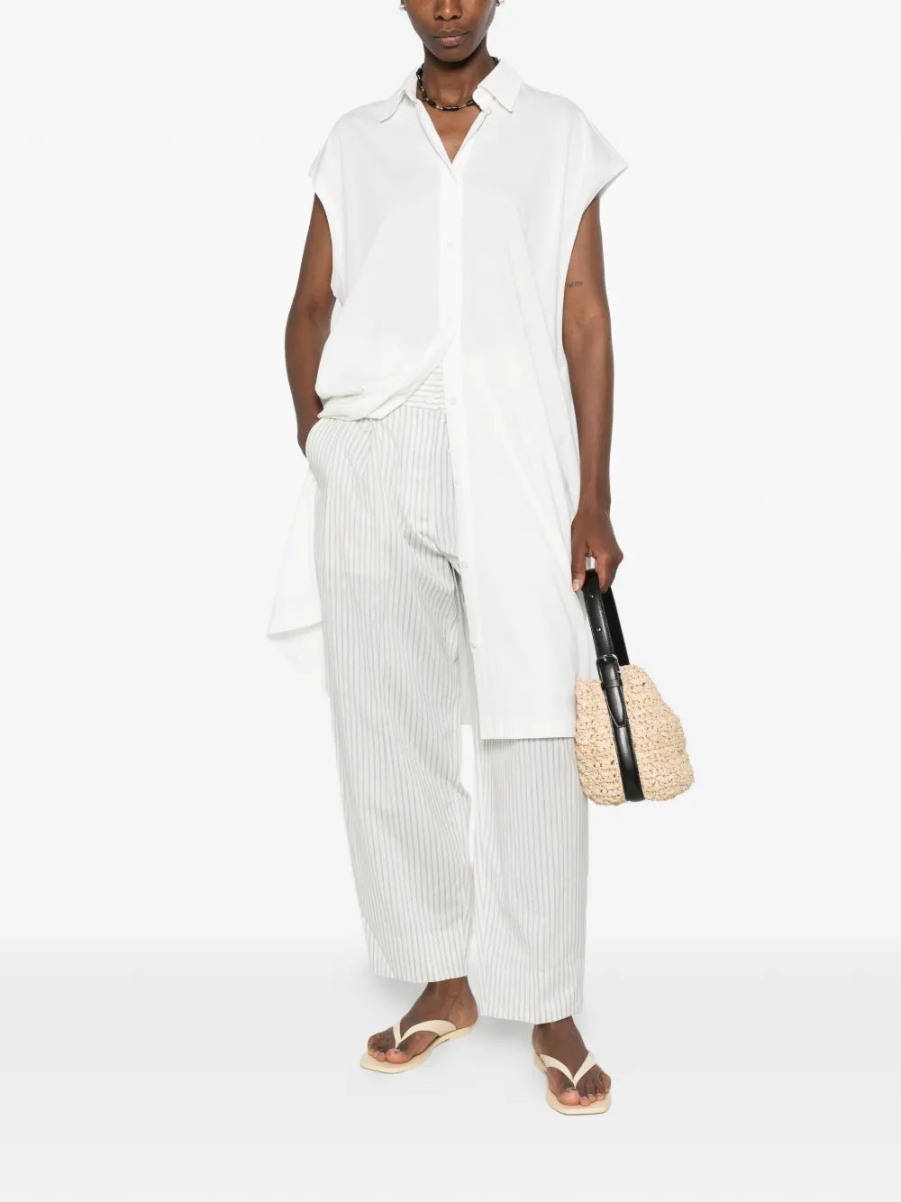 TOTEME Mouwloze midi-blousejurk Beige