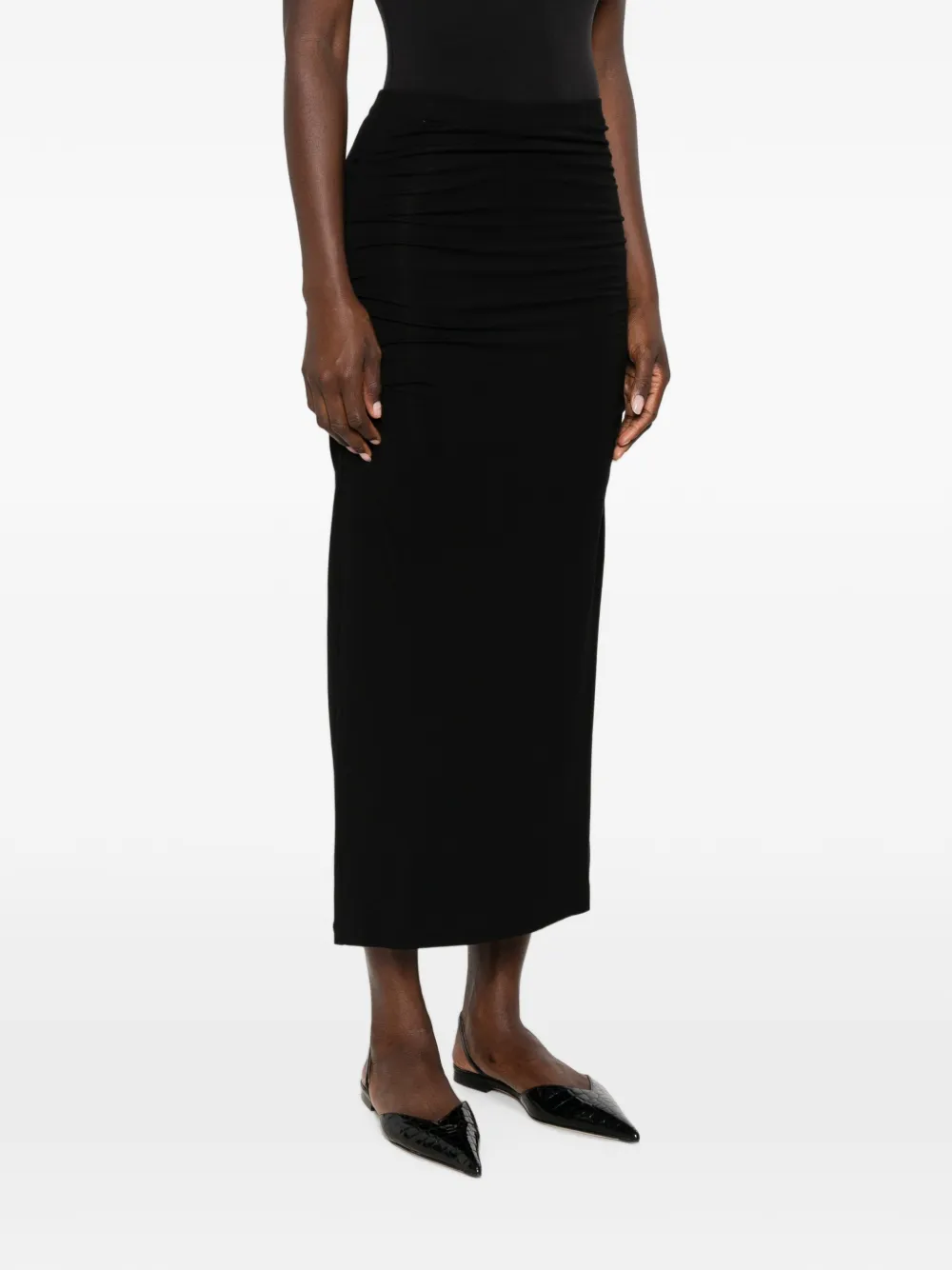 TOTEME Gedrapeerde midi-rok Zwart