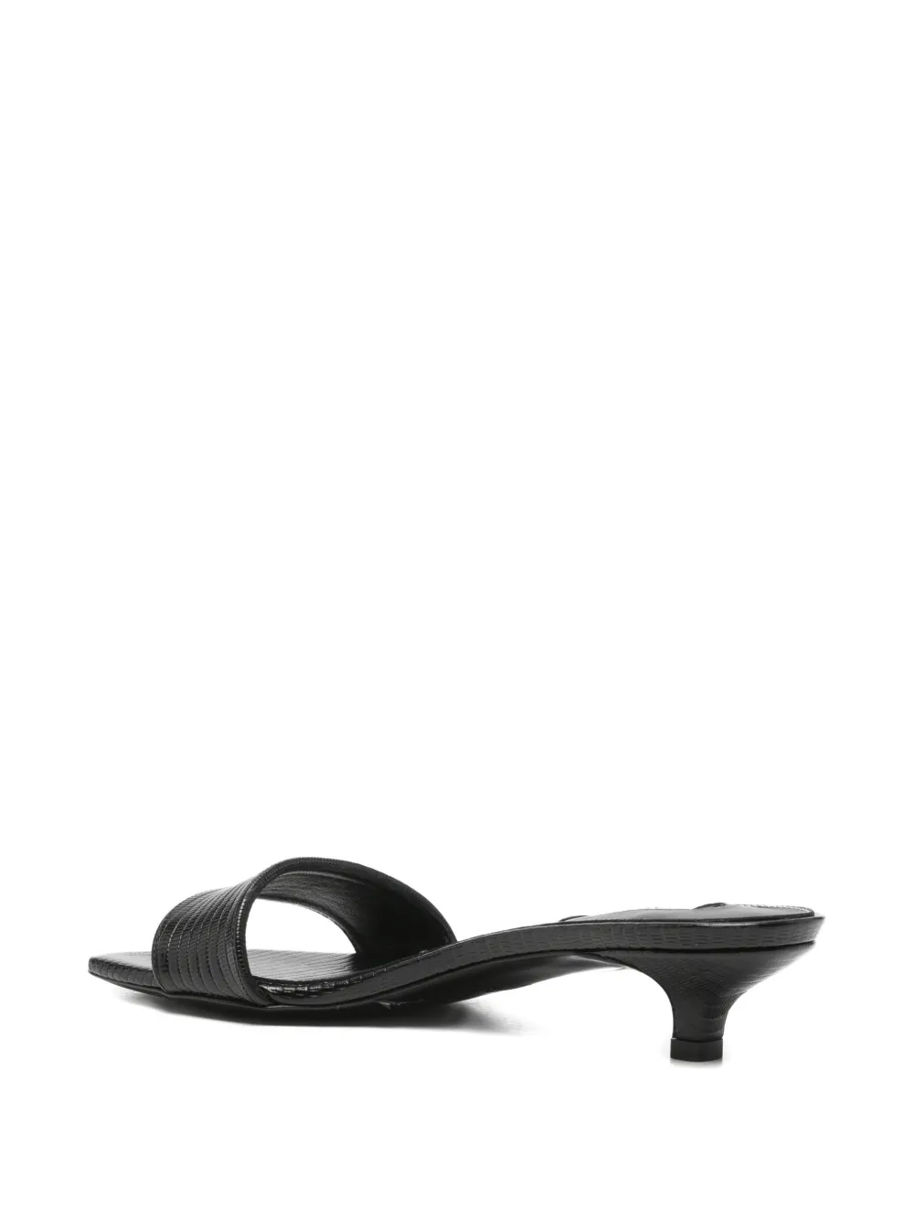TOTEME lizard-embossed bandeau sandals Zwart