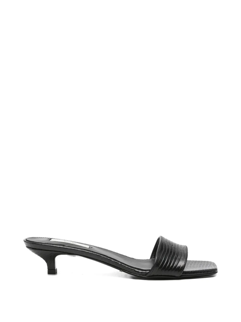 TOTEME lizard-embossed bandeau sandals - Nero