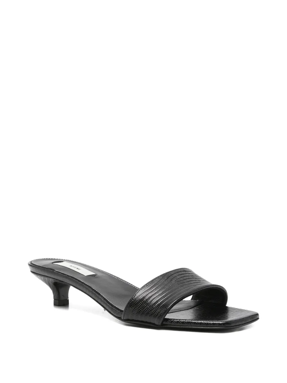TOTEME lizard-embossed bandeau sandals Zwart