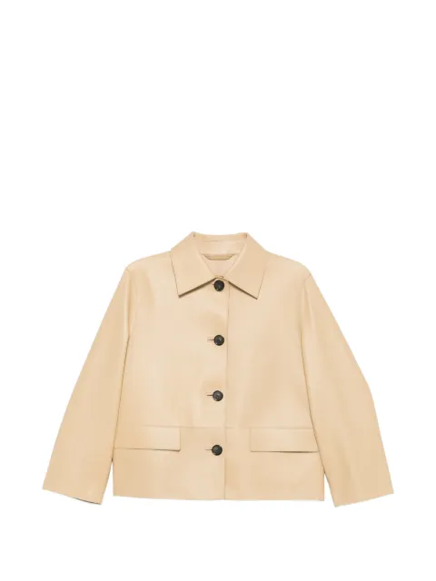TOTEME button-up leather jacket