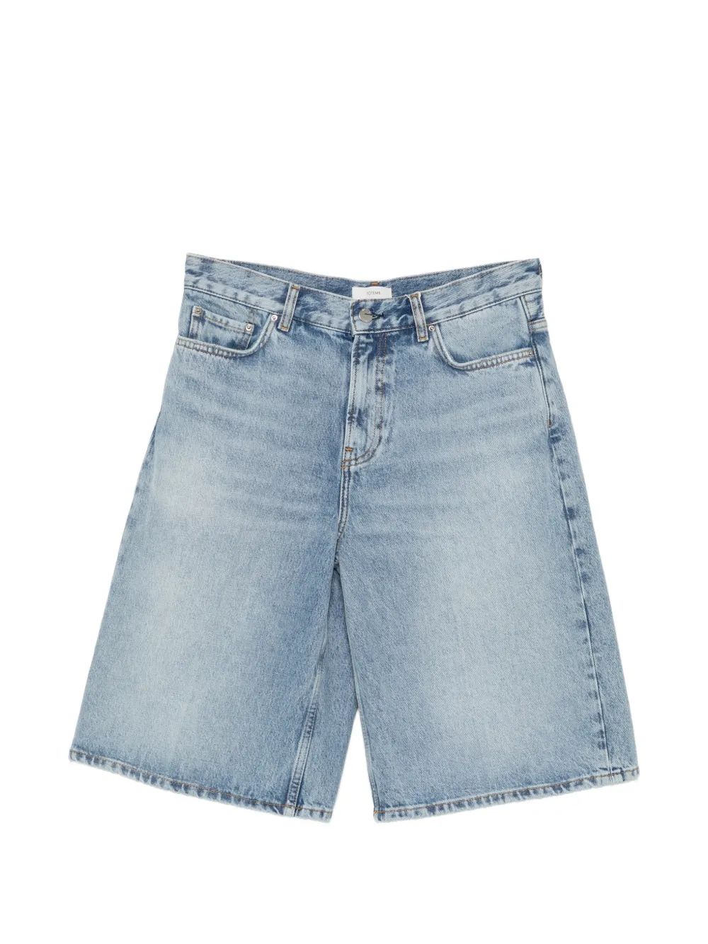 TOTEME Board knee-length denim shorts - Blu
