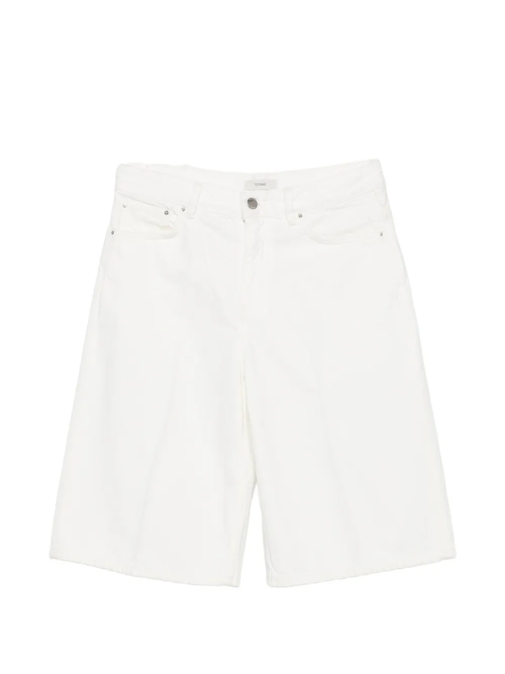 TOTEME Board knee-length denim shorts - Bianco