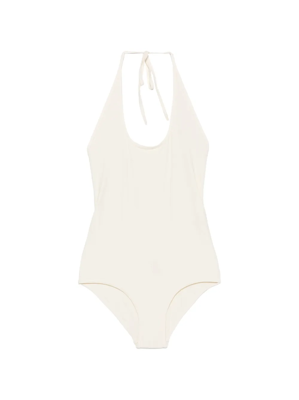 TOTEME halterneck tie-fastening swimsuit - Nude