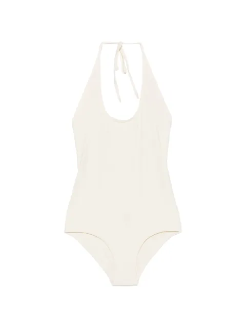 TOTEME traje de baño con cuello halter y moño