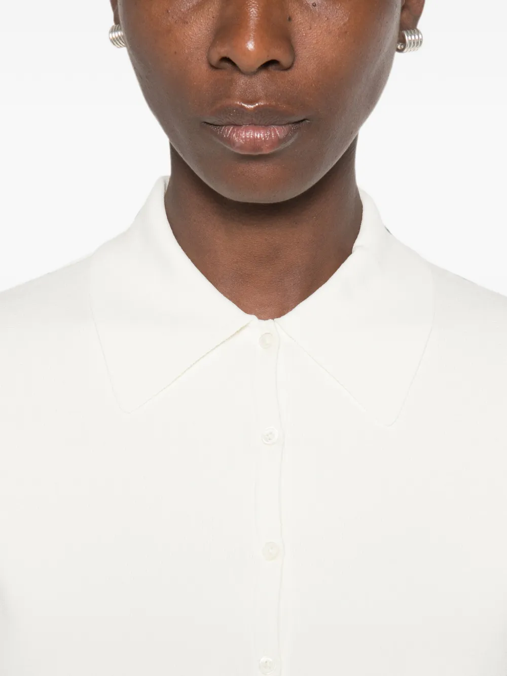 TOTEME Compact gebreid vest met knopen Beige