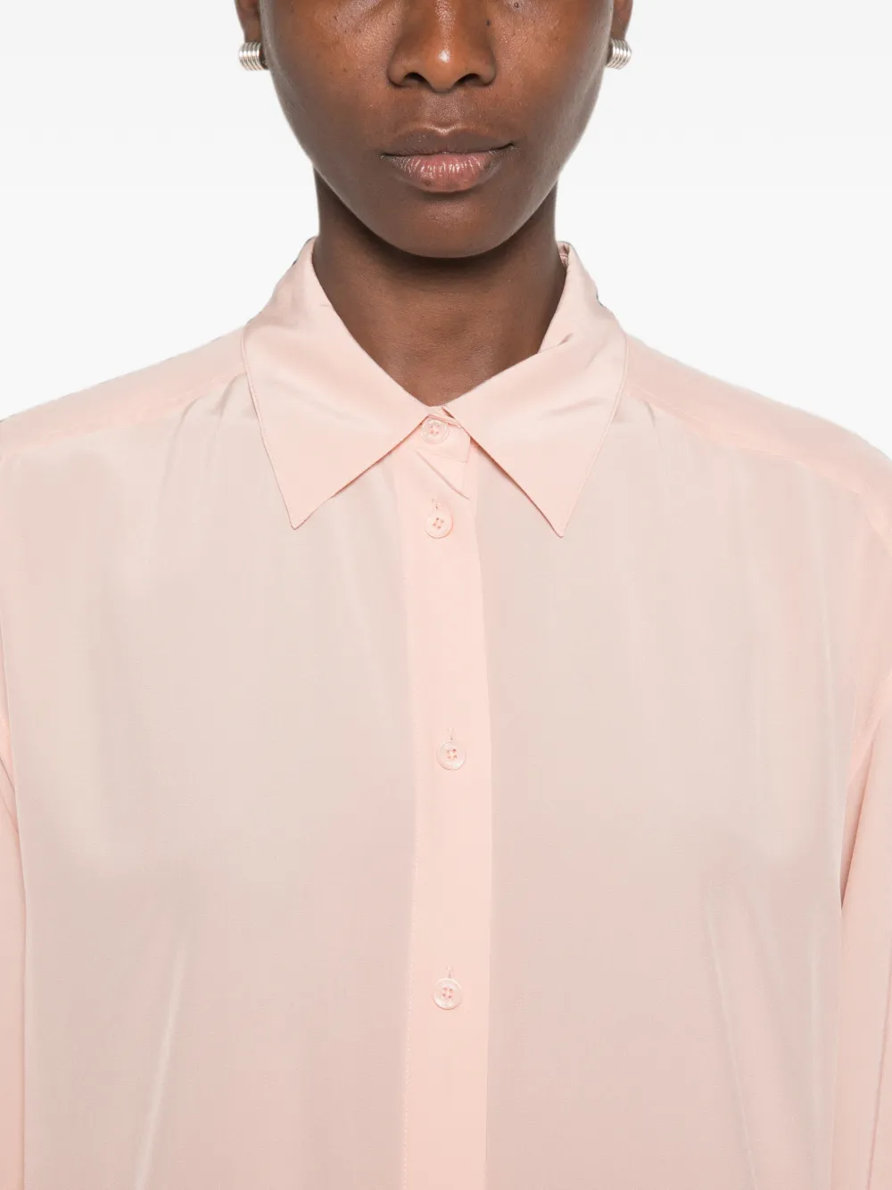 TOTEME Geplooide midi-jurk Roze