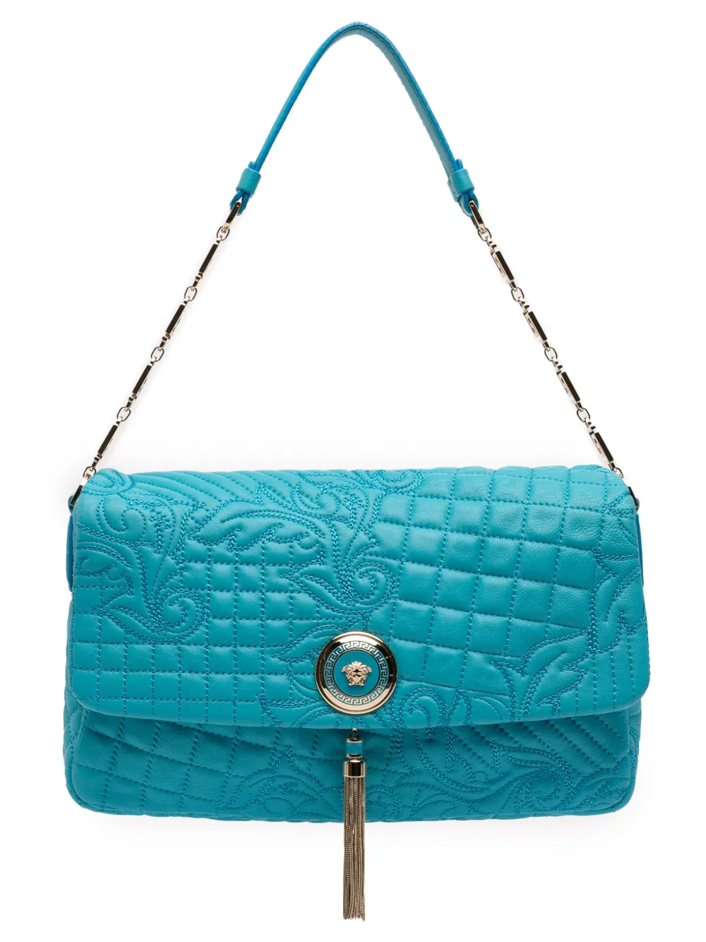 Versace Pre-Owned 2000-2025 Barocco Quilted Nappa Medea Vanitas shoulder bag - Blau