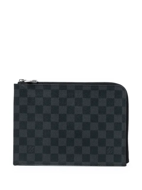 Louis Vuitton Pre-Owned Clutch Pochette Jour PM in tela Damier Graphite 2017