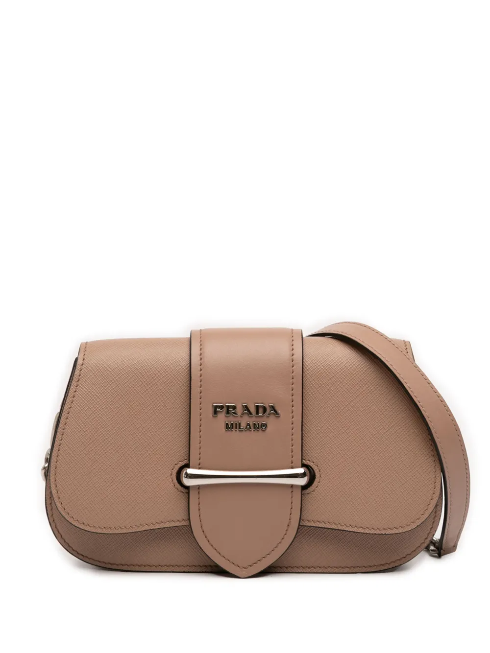 Prada Pre-Owned 2013-2026 Saffiano and City Calf Sidonie crossbody bag - Brown