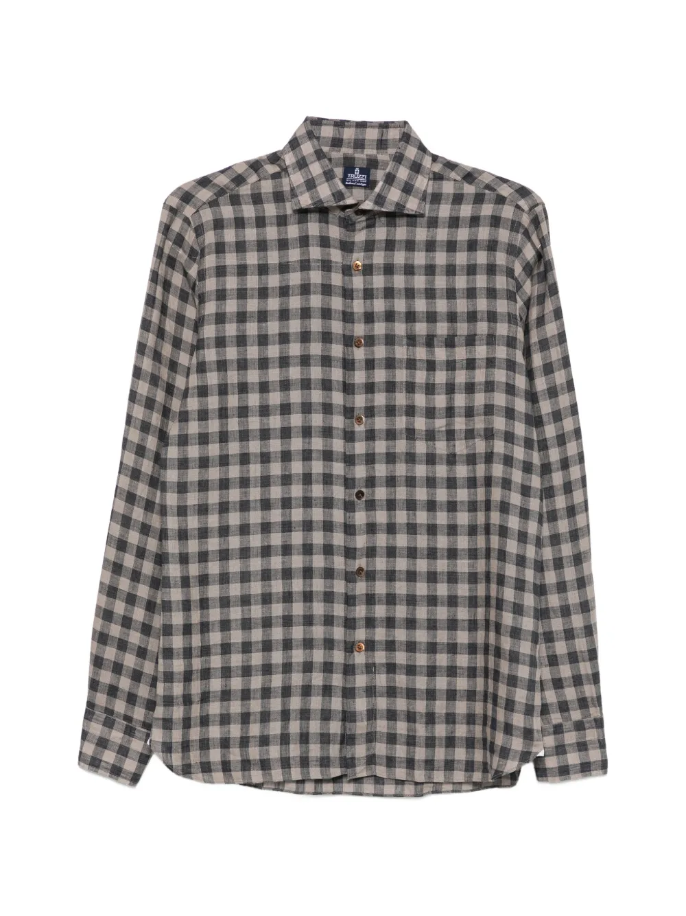 Truzzi Gingham-check Long-sleeve Shirt In Multi