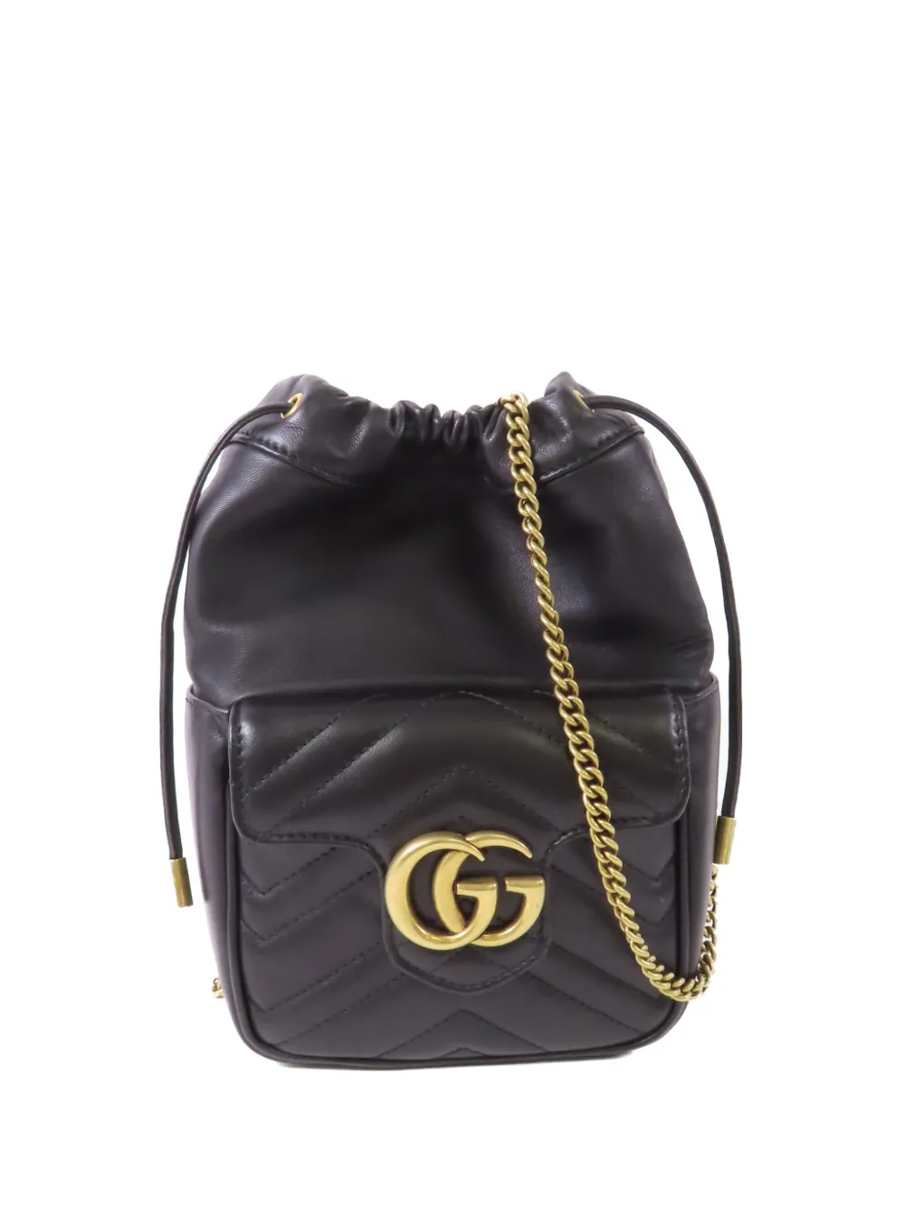 Gucci Pre-Owned GG Marmont bucket bag - Schwarz