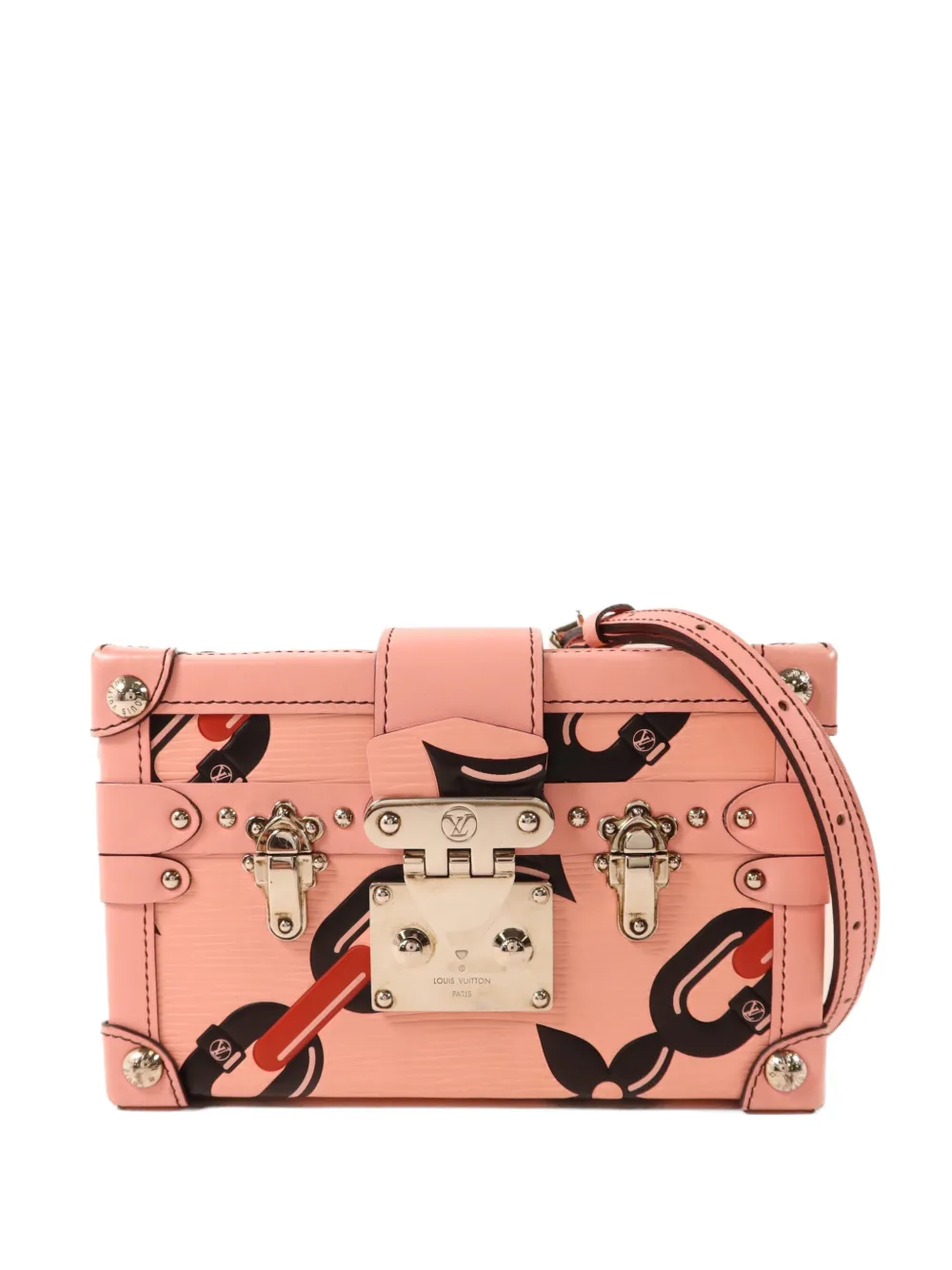 Louis Vuitton Pre-Owned Petite Malle Épi leather chain-flower cross body bag - Rosa