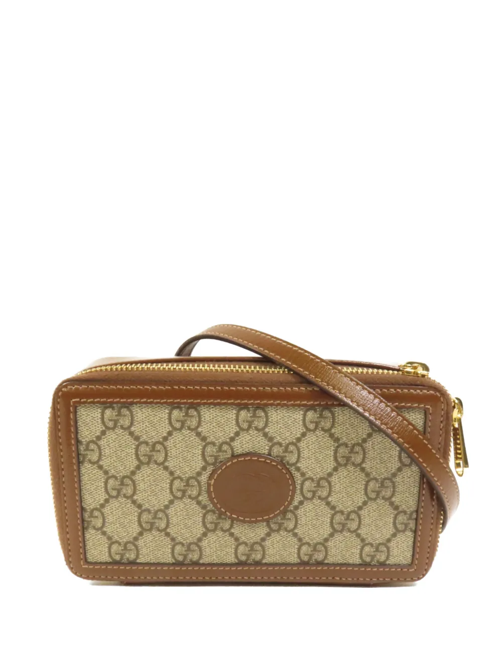 Gucci Pre-Owned GG Supreme canvas shoulder bag - Marrone