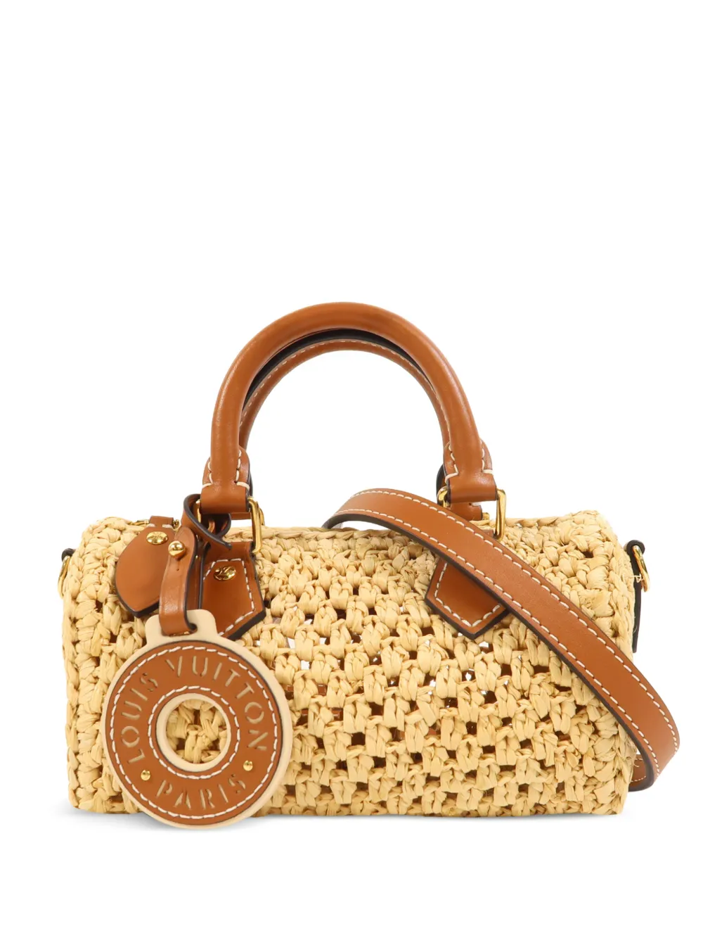 Louis Vuitton Pre-Owned Nano Speedy raffia shoulder bag - Toni neutri