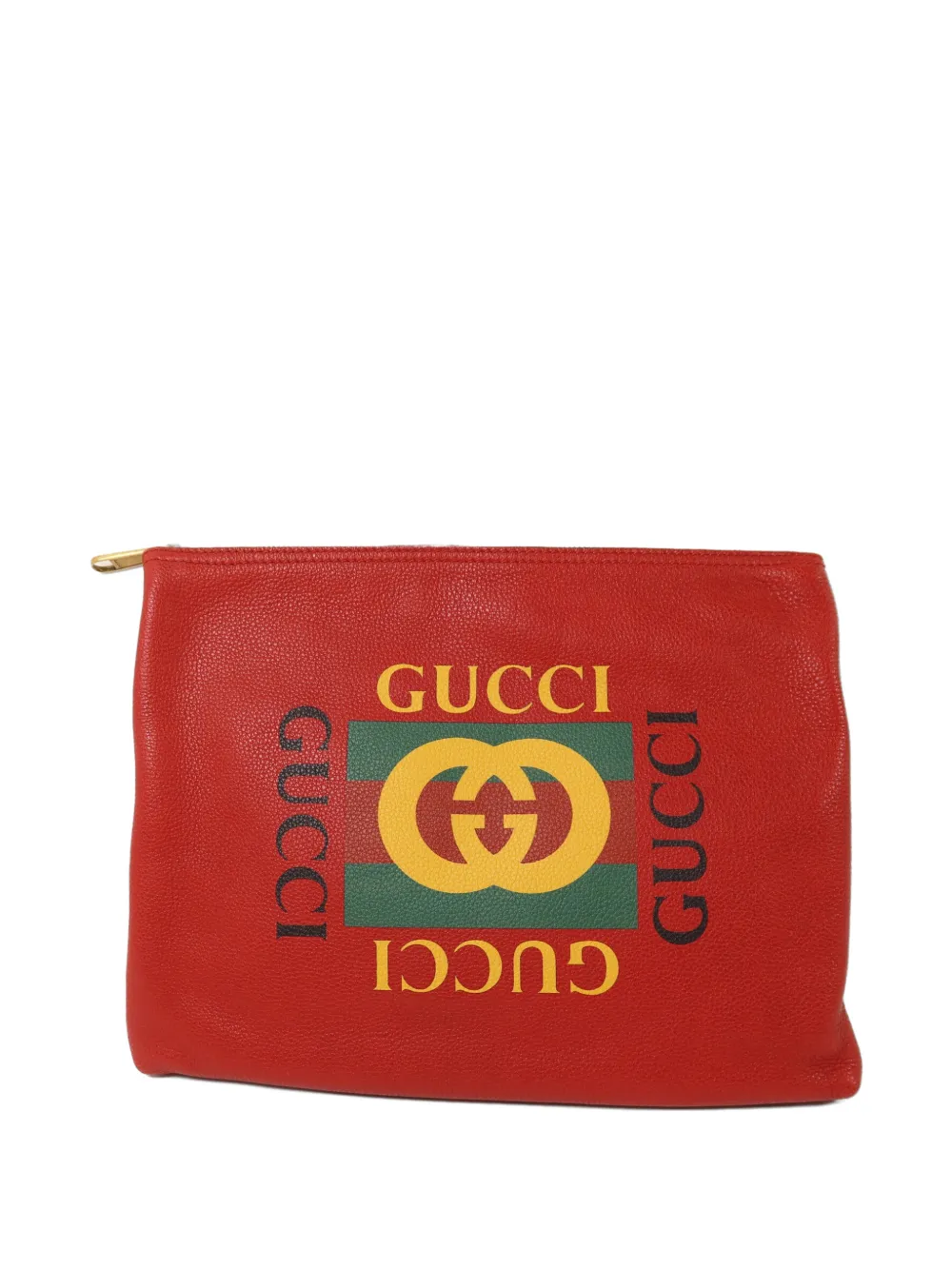 Gucci Pre-Owned GG logo-print clutch - Rosso