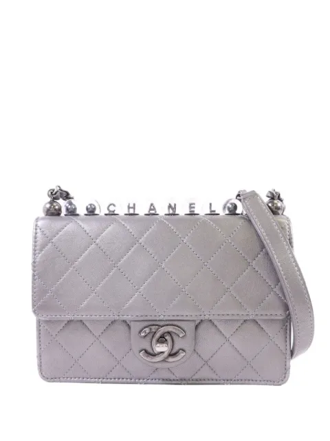 CHANEL Pre-Owned diamond quilt CC turn-lock chain shoulder bag