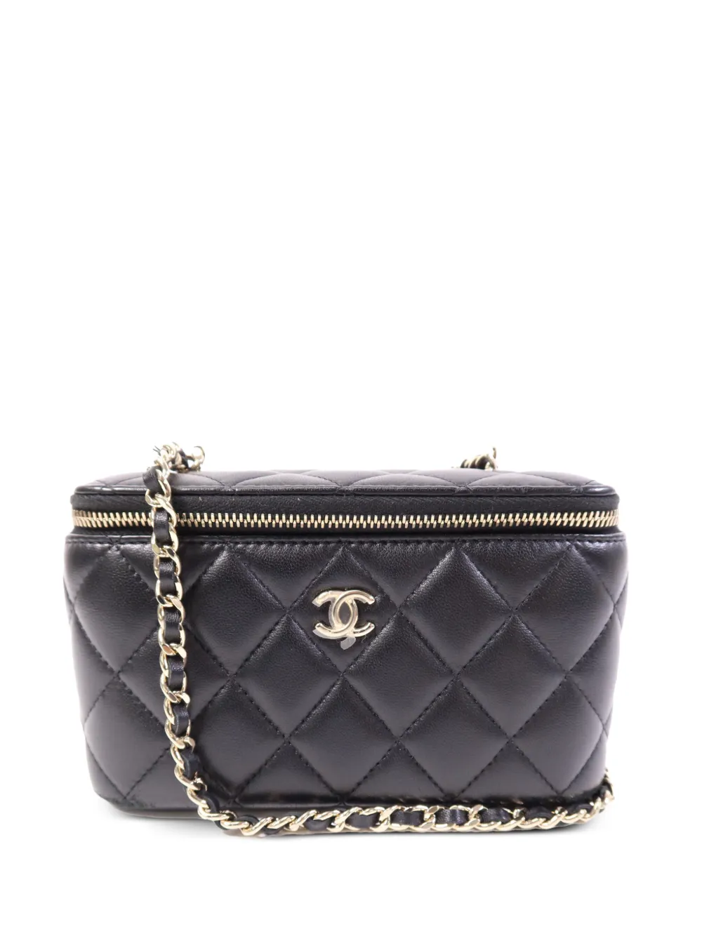 CHANEL Pre-Owned CC diamond quilting wash bag - Schwarz