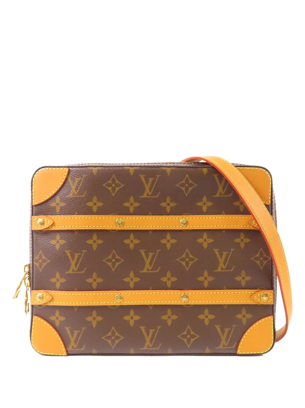 Louis Vuitton Pre-Owned PM Soft Trunk Monogram canvas messenger bag - Braun