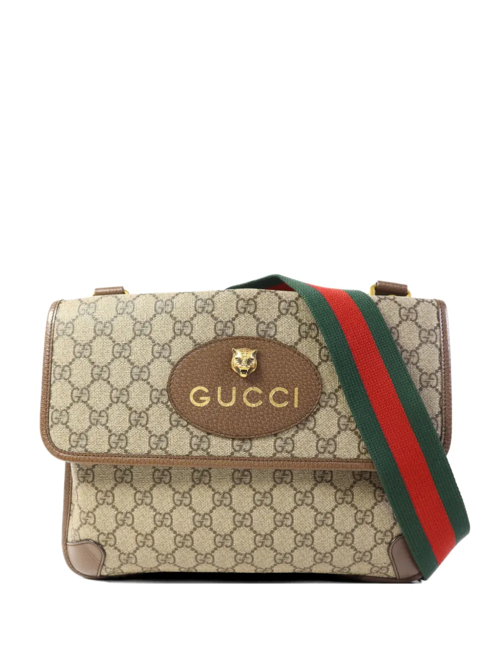 Gucci Pre-Owned GG Supreme Web messenger bag - Marrone