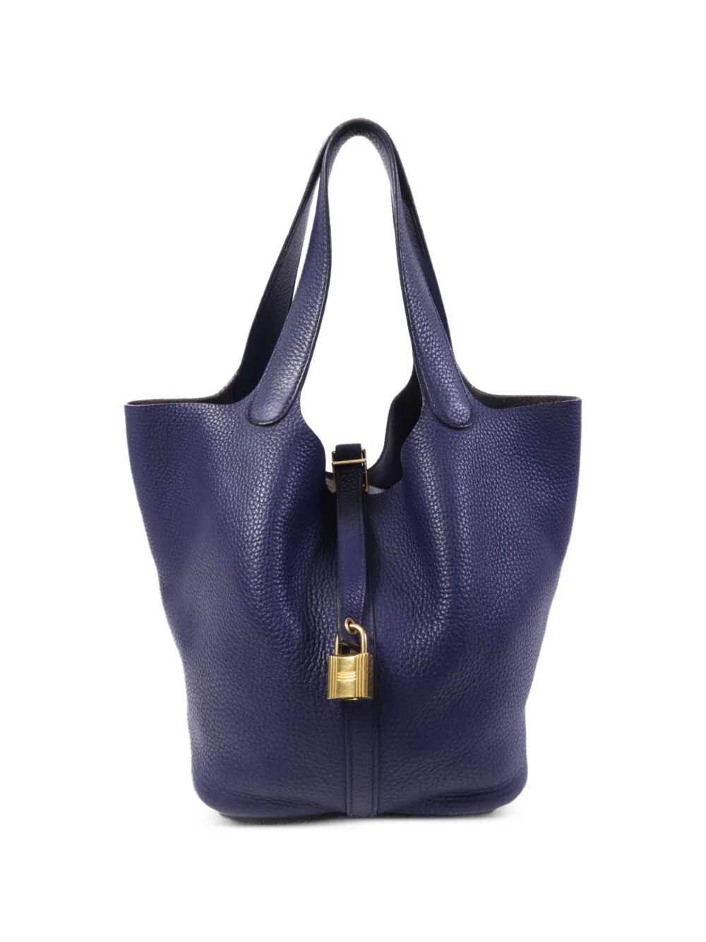 Hermès Pre-Owned Picotin MM togo leather tote bag - Blau