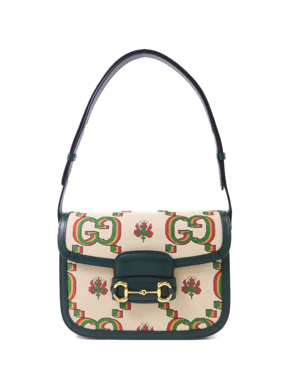 Gucci Pre-Owned Horsebit 1955 GG shoulder bag - Toni neutri