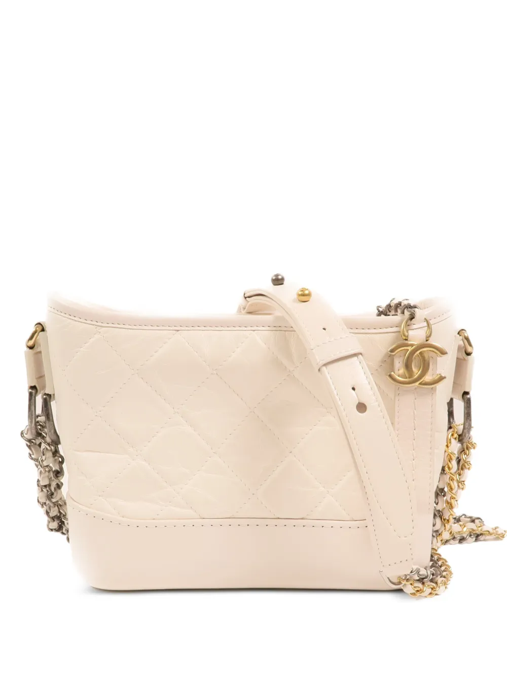 CHANEL Pre-Owned Gabrielle quilted cross body bag - Neutrals