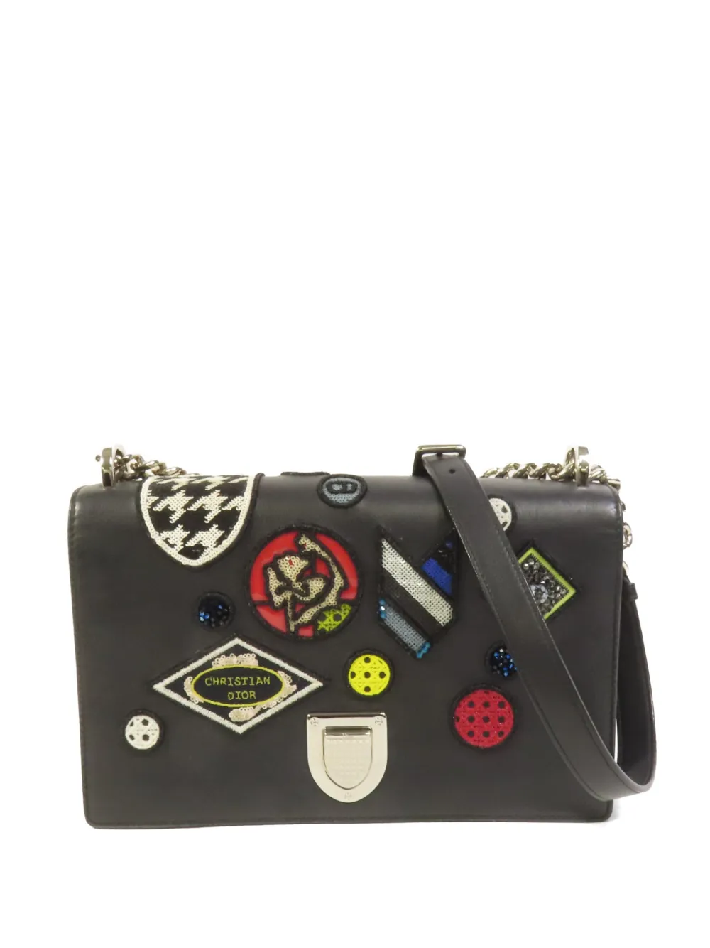 Christian Dior Pre-Owned Diorama patch-detail shoulder bag - Nero