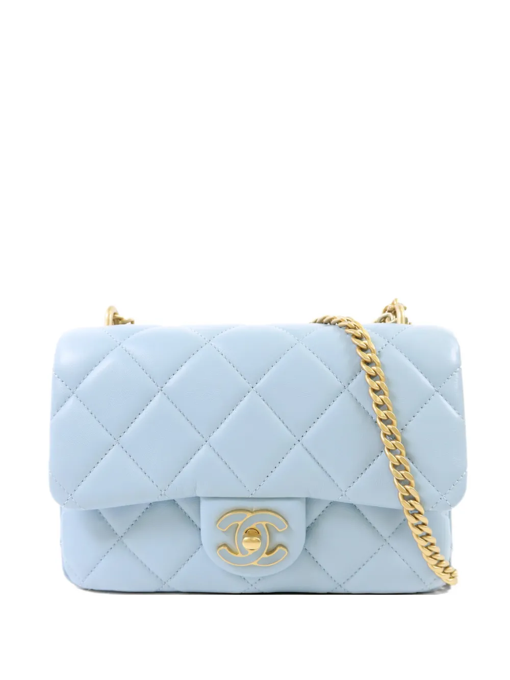 CHANEL Pre-Owned quilted lambskin shoulder bag - Blau