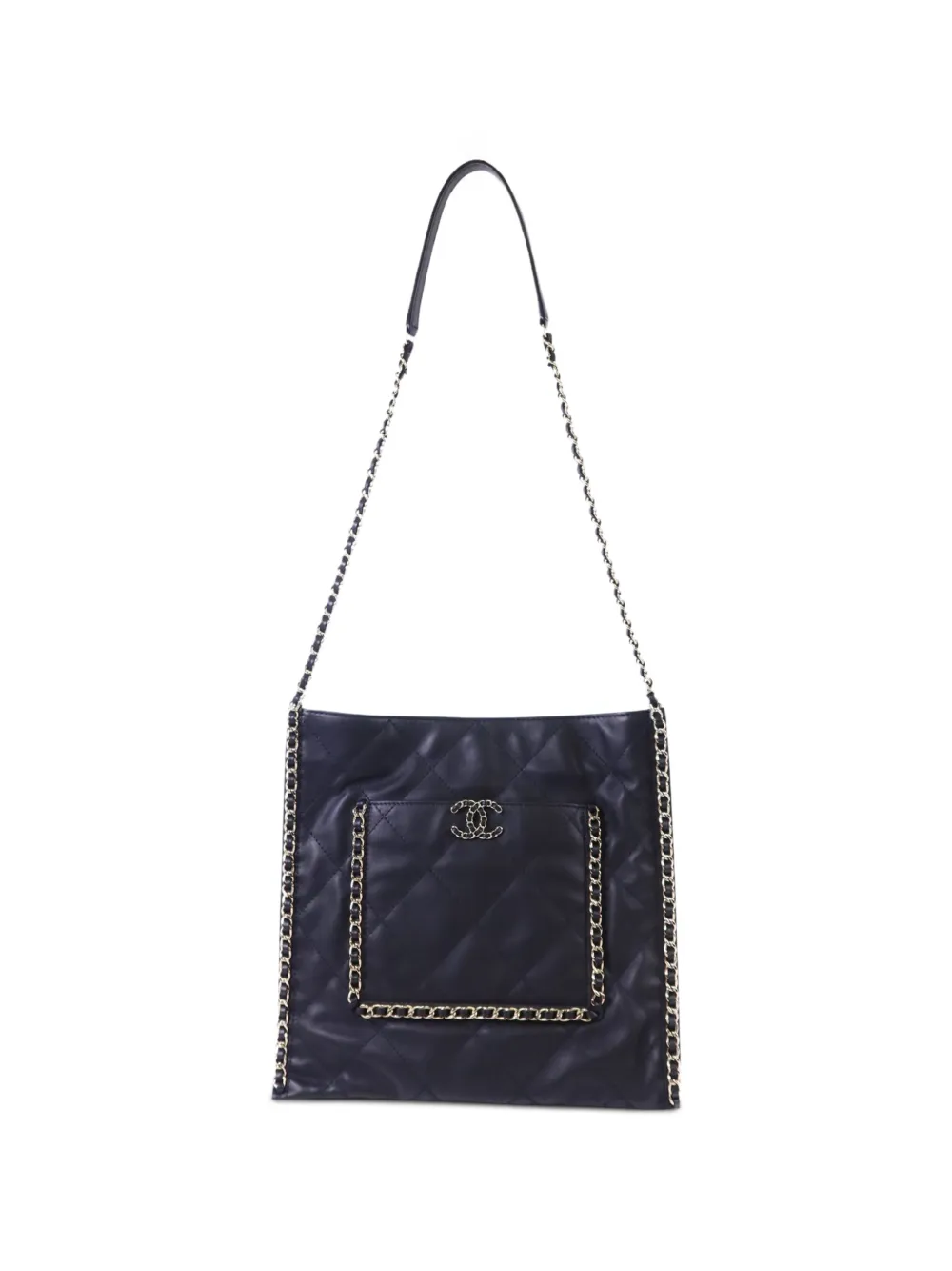 CHANEL Pre-Owned Matelasse CC chain-strap calfskin shoulder bag - Nero