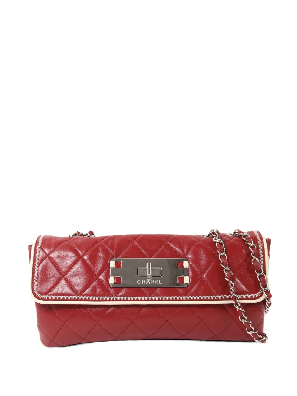 CHANEL Pre-Owned 2.55 East West flap shoulder bag - Red