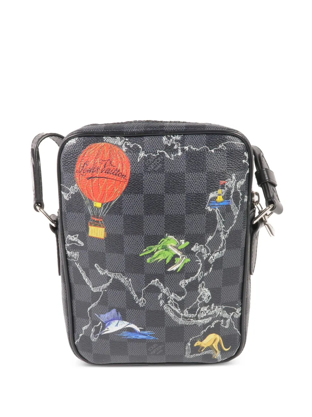 Louis Vuitton Pre-Owned PM Damier Graphite Danube crossbodytas Zwart