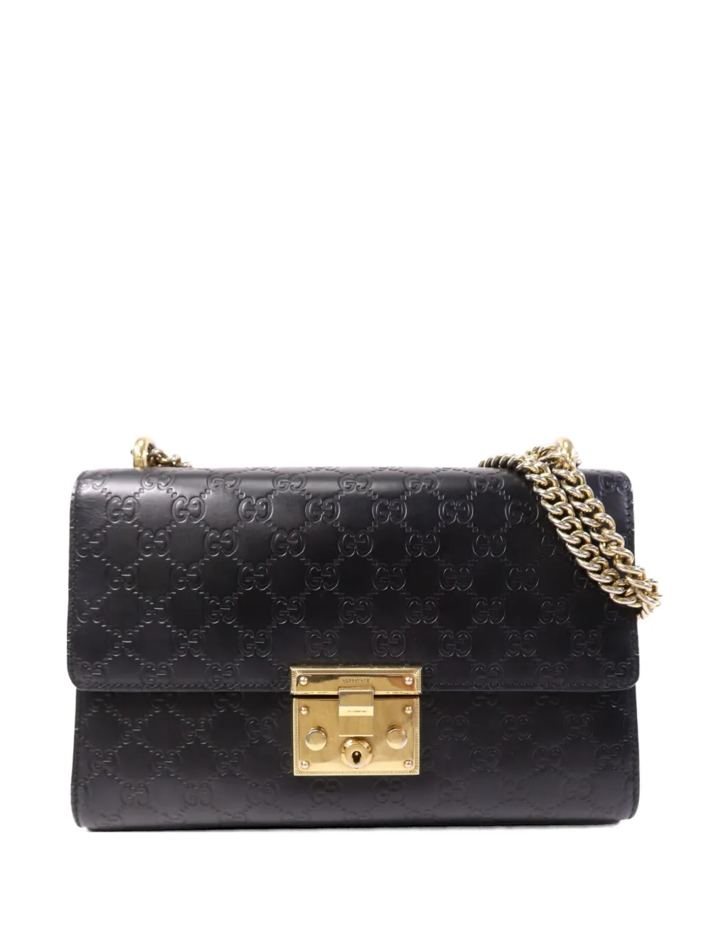 Gucci Pre-Owned GG Padlock shoulder bag - Nero