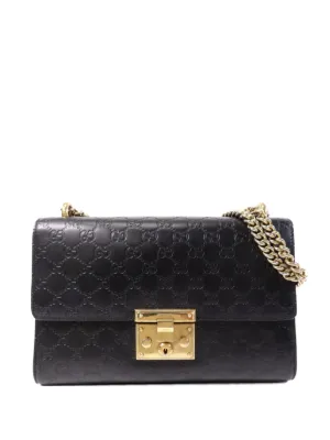 Gucci Pre-Owned パドロック グッチシマ ショルダーバッグ | ブラック