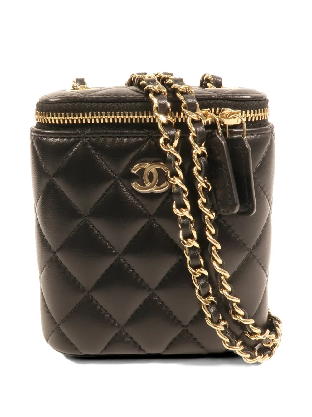 CHANEL Pre-Owned mini Vanity Case diamond-quilted cross body bag - Nero