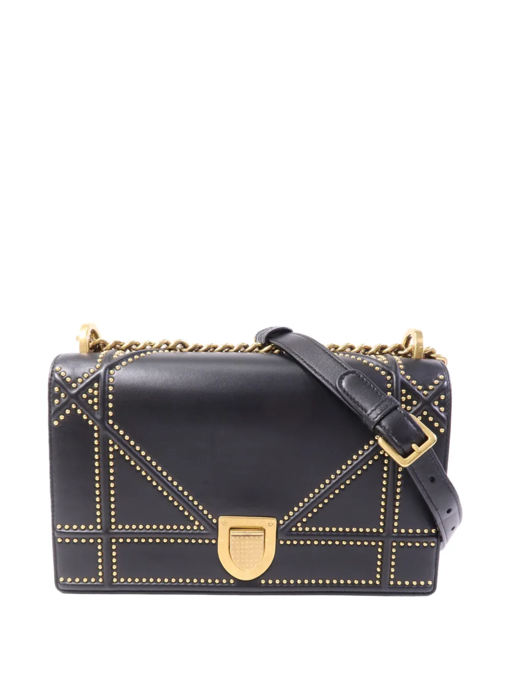 Christian Dior Pre-Owned Diorama studded shoulder bag - Nero