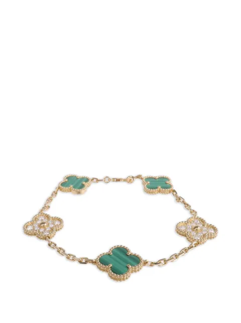 Van Cleef & Arpels Pre-Owned Alhambra malachite and diamond bracelet