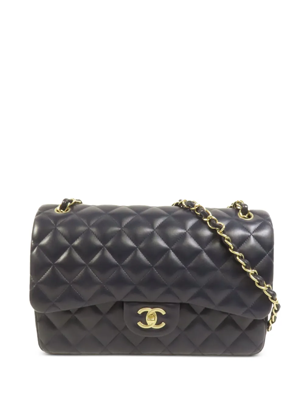 CHANEL Pre-Owned large Classic CC turn-lock chain shoulder bag - Blu