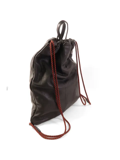 Gucci Pre-Owned logo-print drawstring backpack