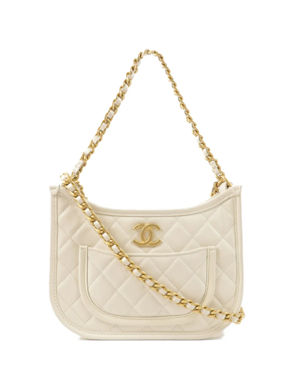 CHANEL Pre-Owned CC quilted shoulder bag - Neutrals