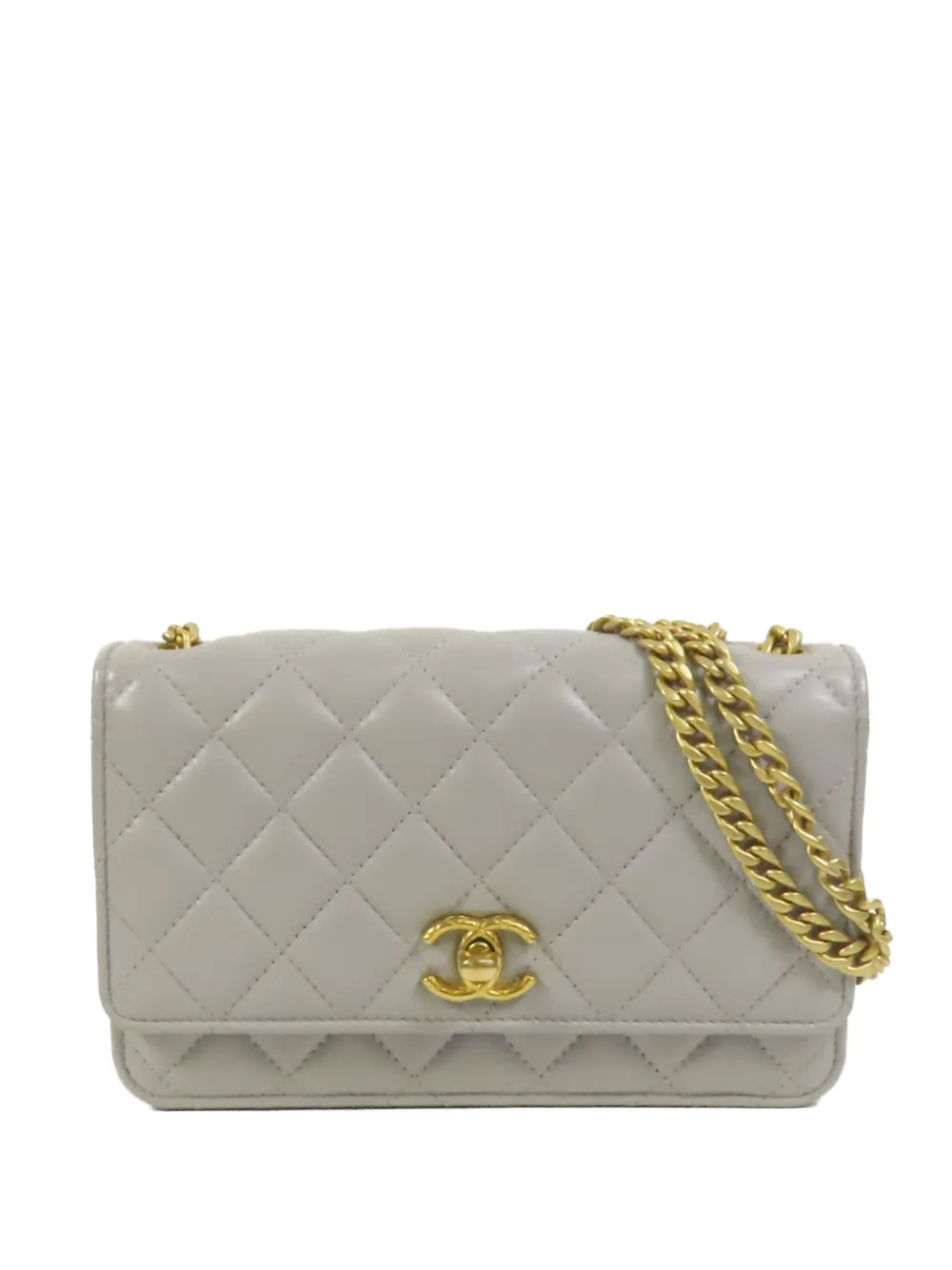 CHANEL Pre-Owned Wallet On Chain shoulder bag - Grigio