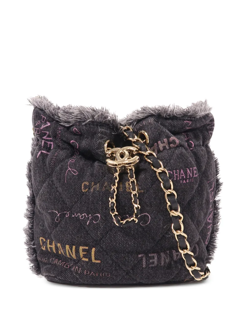 CHANEL Pre-Owned interlocking-CC bucket bag - Nero