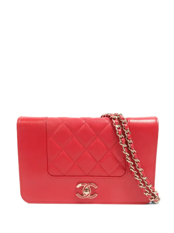 Chanel ショルダーバッグ CHANEL Pre-Owned マトラッセ ターンロック ショルダーバッグ | レッド