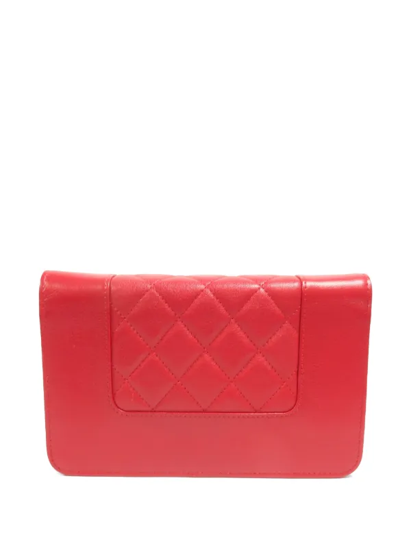 CHANEL Pre-Owned マトラッセ ターンロック ショルダーバッグ | レッド