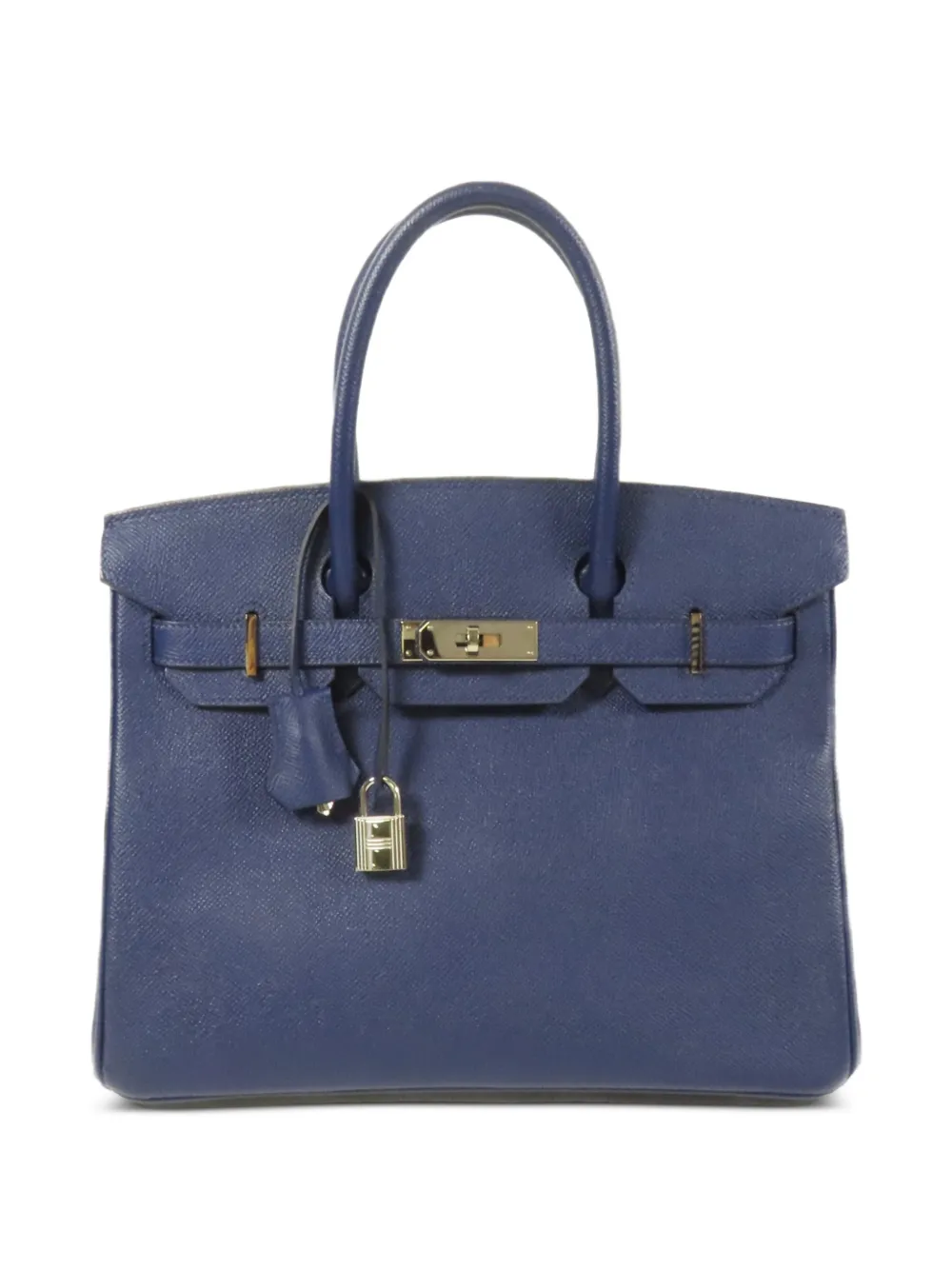 Hermès Pre-Owned 30 Birkin calfskin handbag - Blue