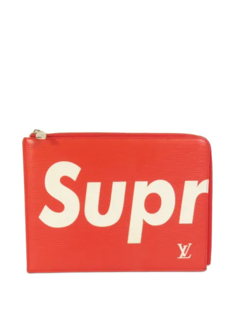 Louis Vuitton Pre-Owned x Supreme Jules GM Epi clutch bag