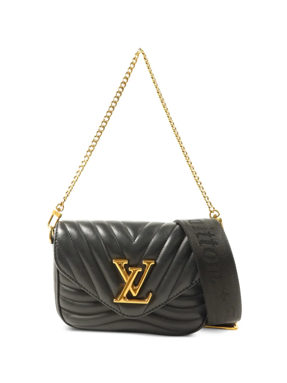 Louis Vuitton Pre-Owned New Wave chain-strap calfskin handbag - Nero