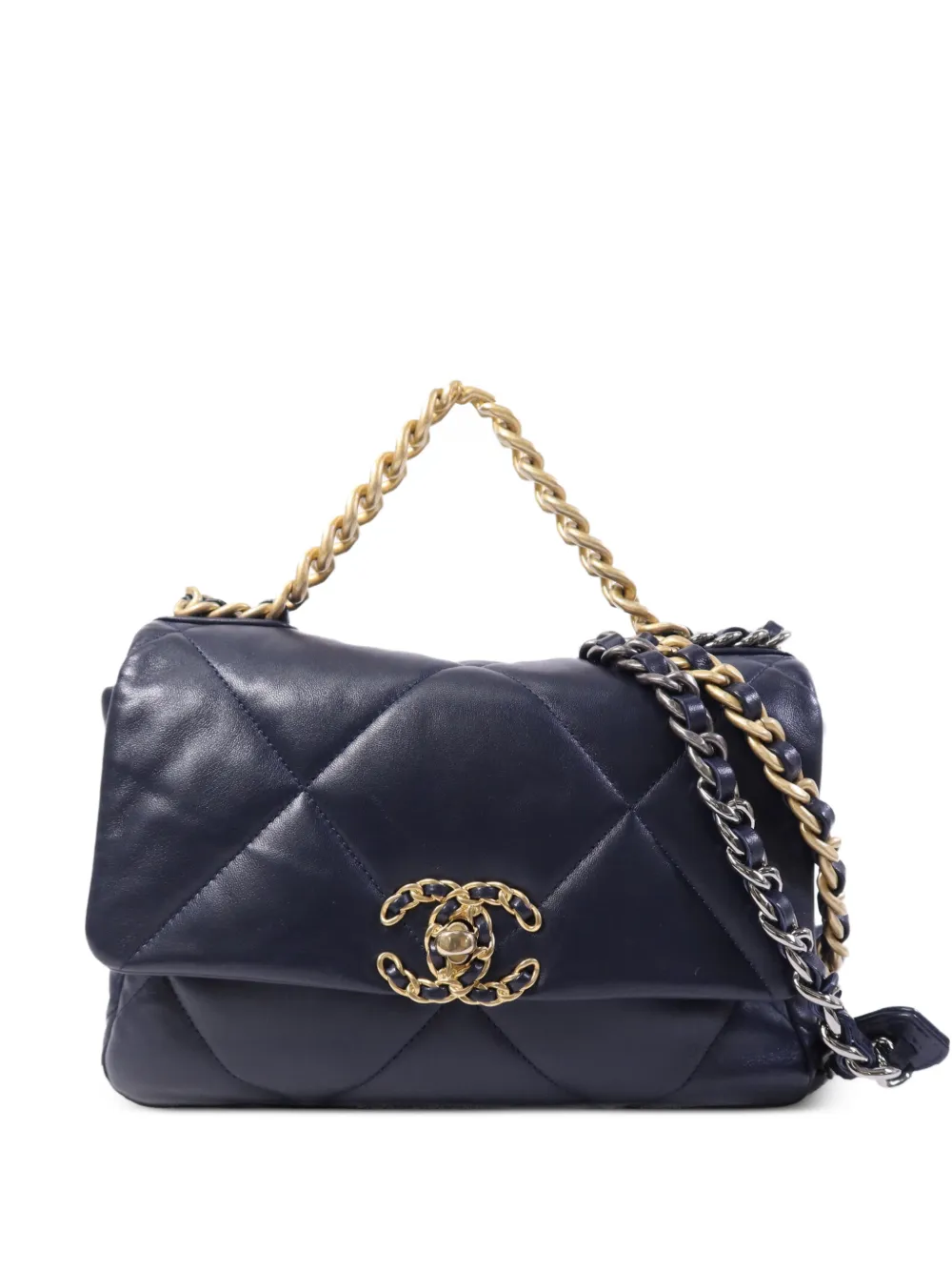 CHANEL Pre-Owned 19 CC flap shoulder bag - Blu