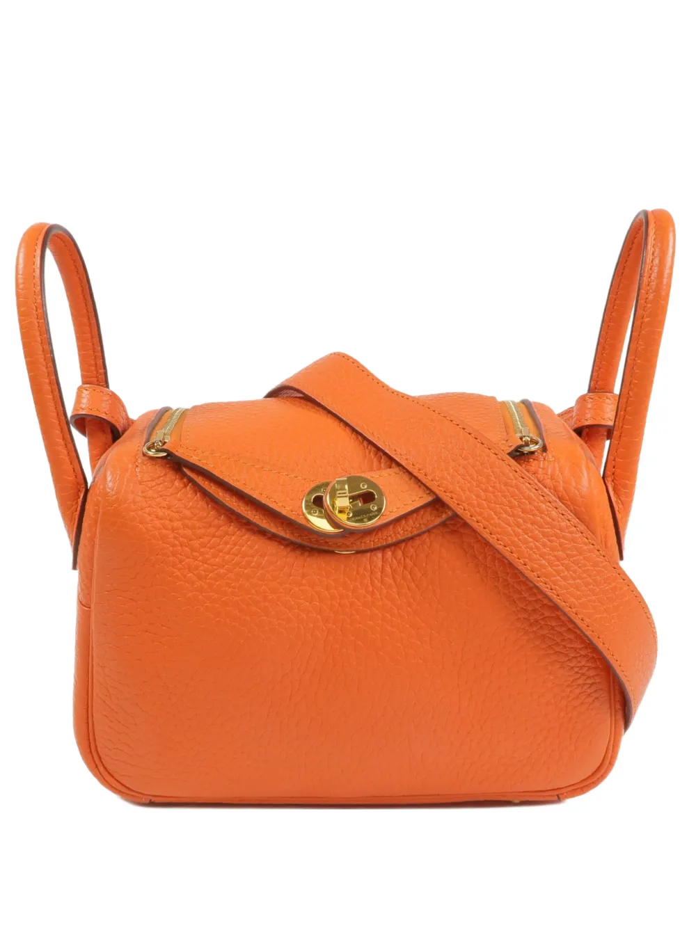 Hermès Pre-Owned mini Lindy Togo~leather crossbody bag - Arancione